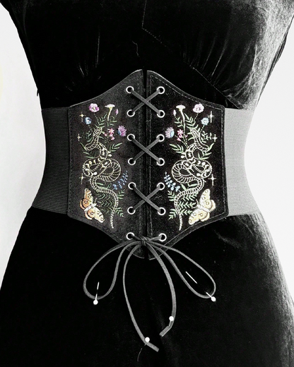 Ceinture corset brodée