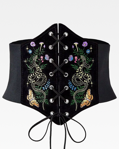 Ceinture corset brodée