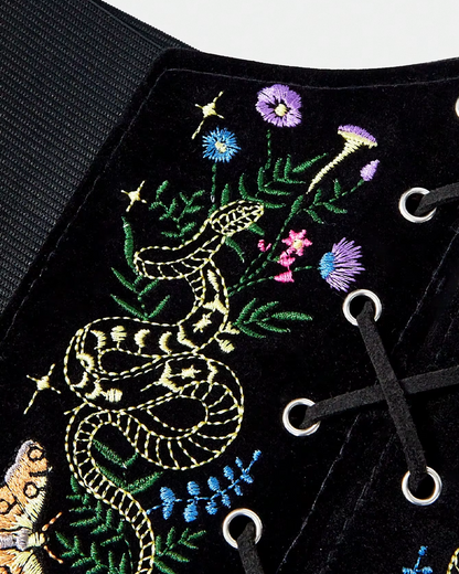 Ceinture corset brodée