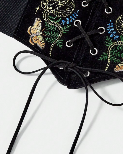 Ceinture corset brodée