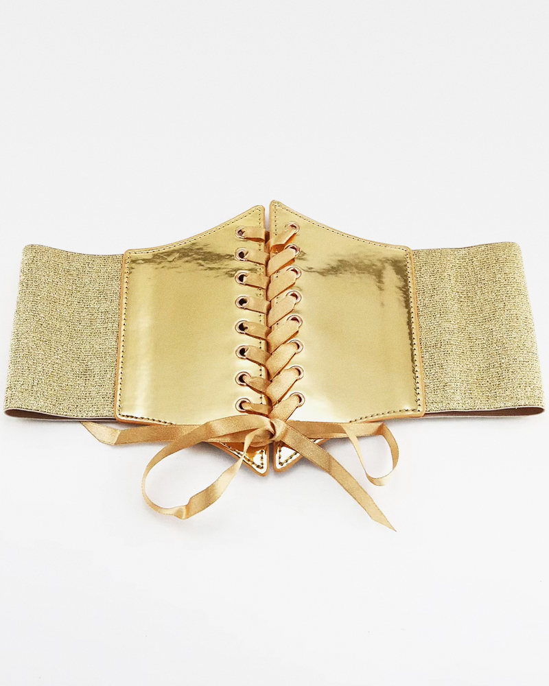 Ceinture corset dorée