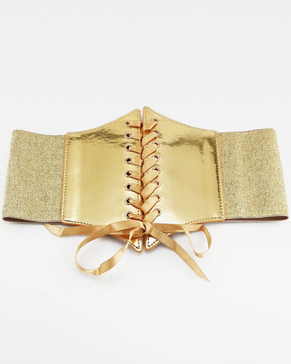 Ceinture corset dorée