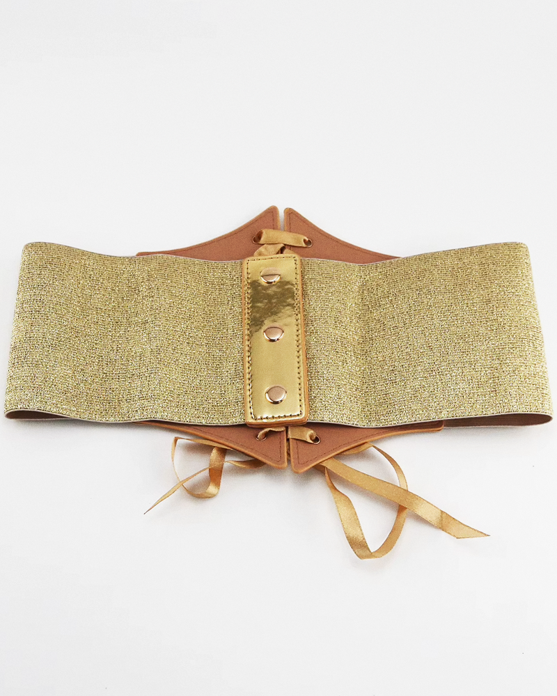 Ceinture corset dorée