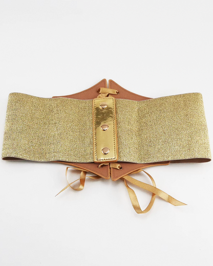 Ceinture corset dorée