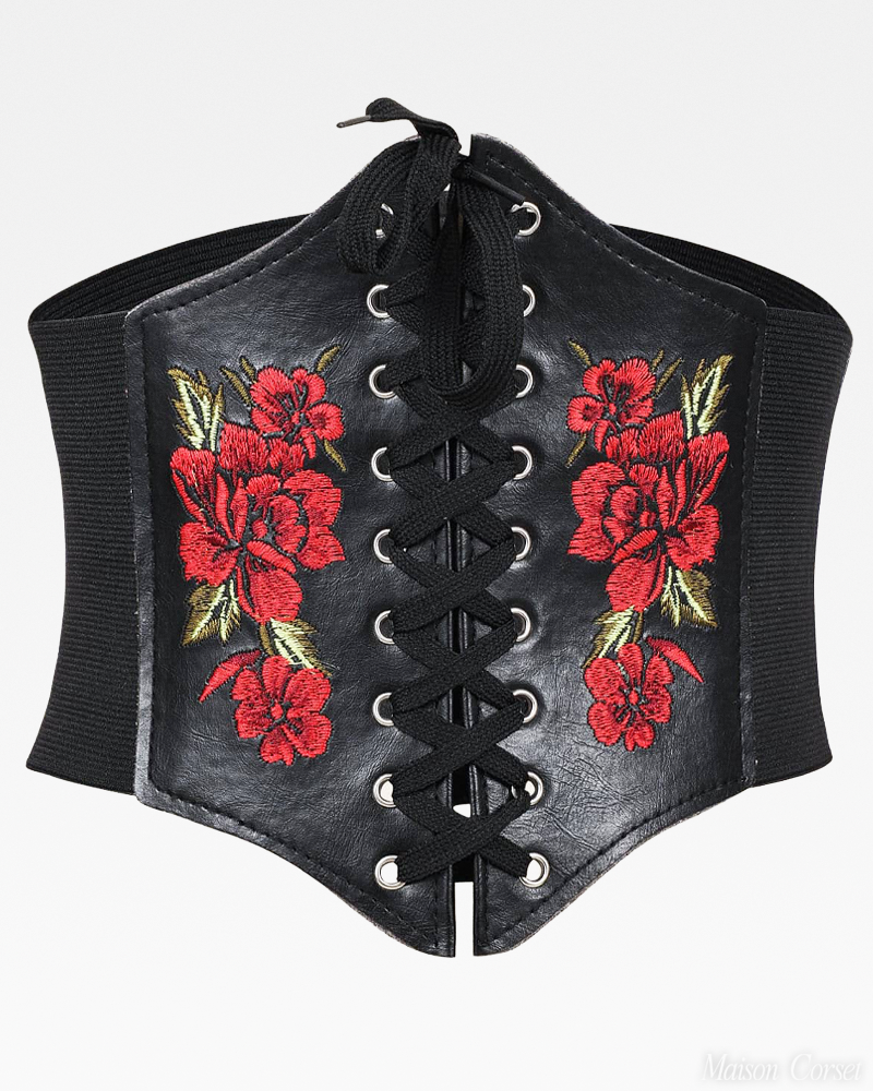 Ceinture corset fleurs