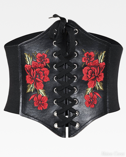 Ceinture corset fleurs