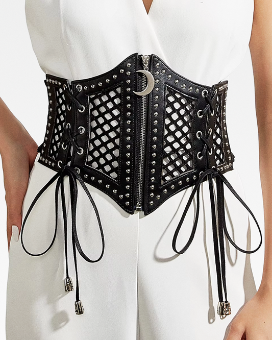 Ceinture corset gothique cuir