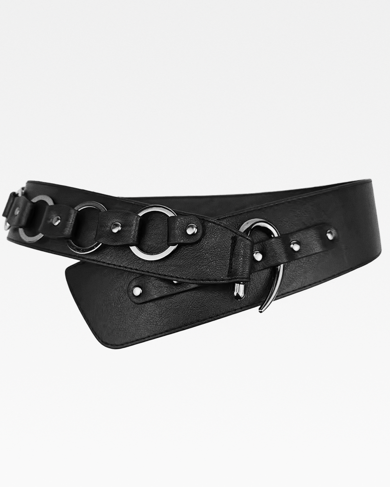 Ceinture large à anneaux
