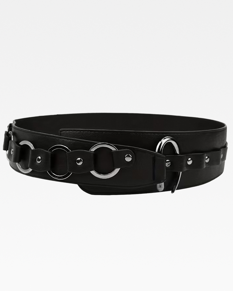 Ceinture large à anneaux