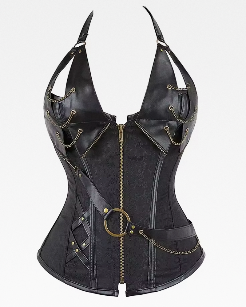 Corset à bretelles gothique
