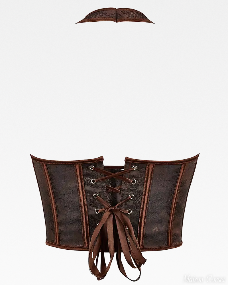 Corset à bretelles marron