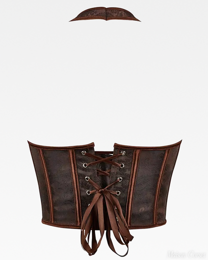 Corset à bretelles marron