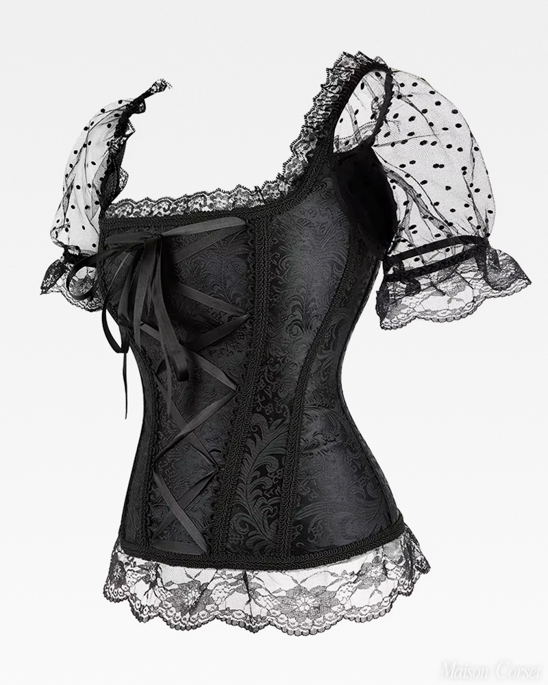 Corset à lacets noir