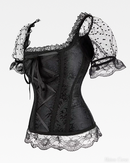 Corset à lacets noir