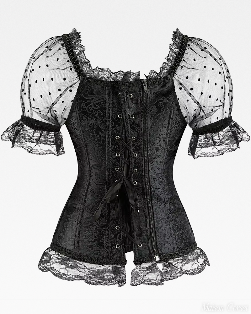 Corset à lacets noir