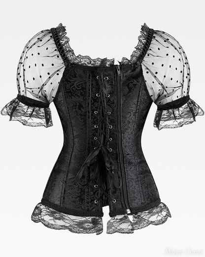 Corset à lacets noir