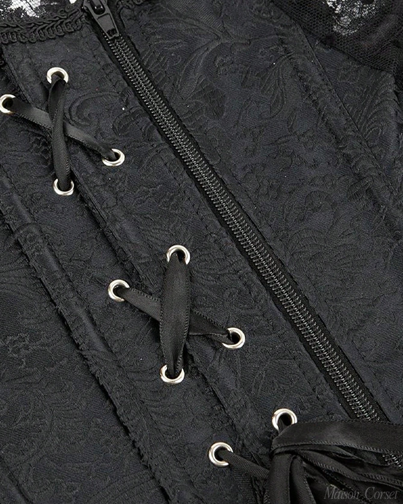 Corset à lacets noir