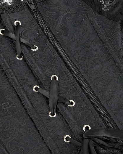 Corset à lacets noir