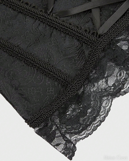 Corset à lacets noir