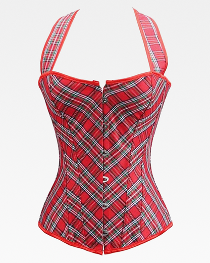 Corset à motif écossais