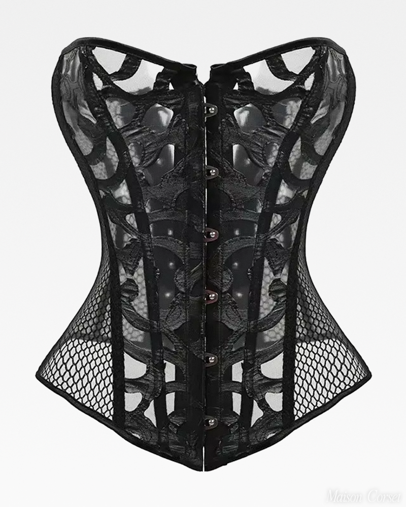 Corset ajouré noir