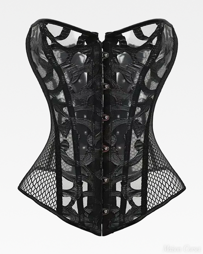 Corset ajouré noir