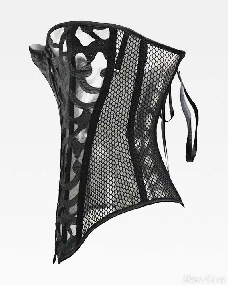 Corset ajouré noir
