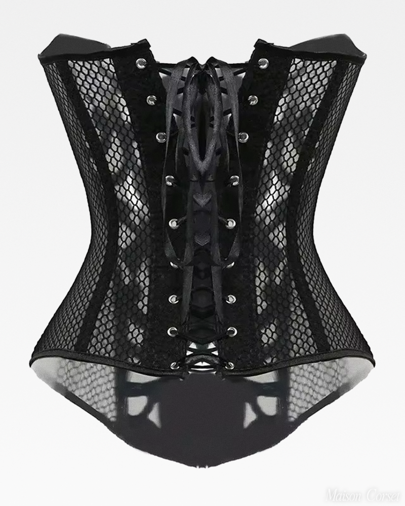 Corset ajouré noir
