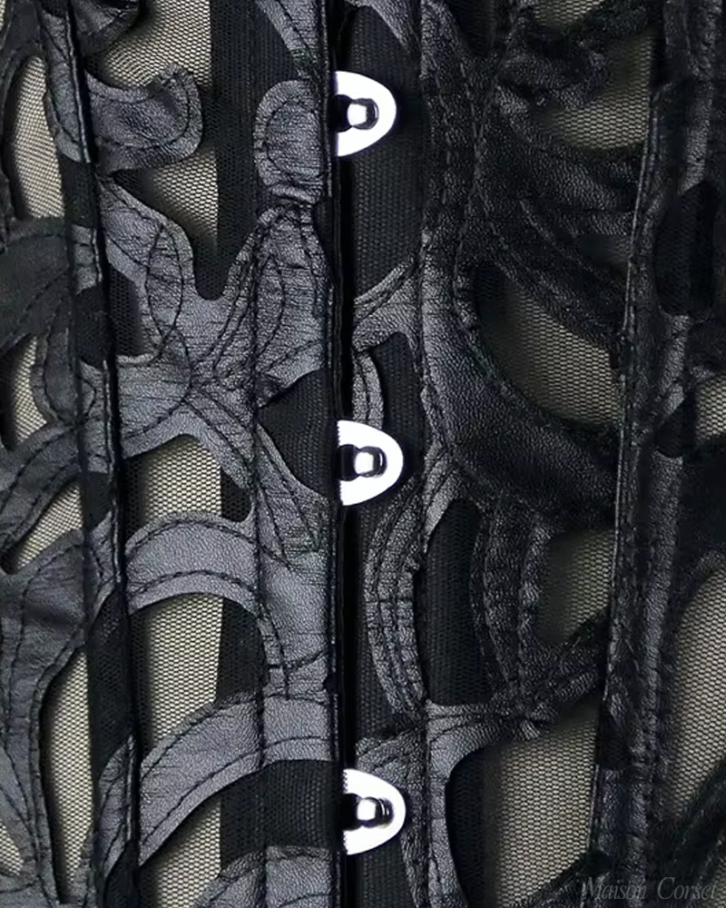 Corset ajouré noir