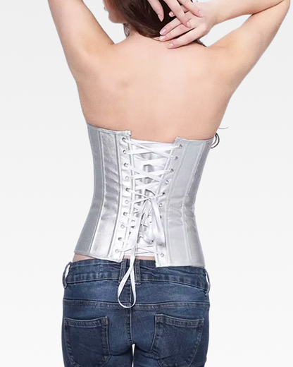 Corset argenté