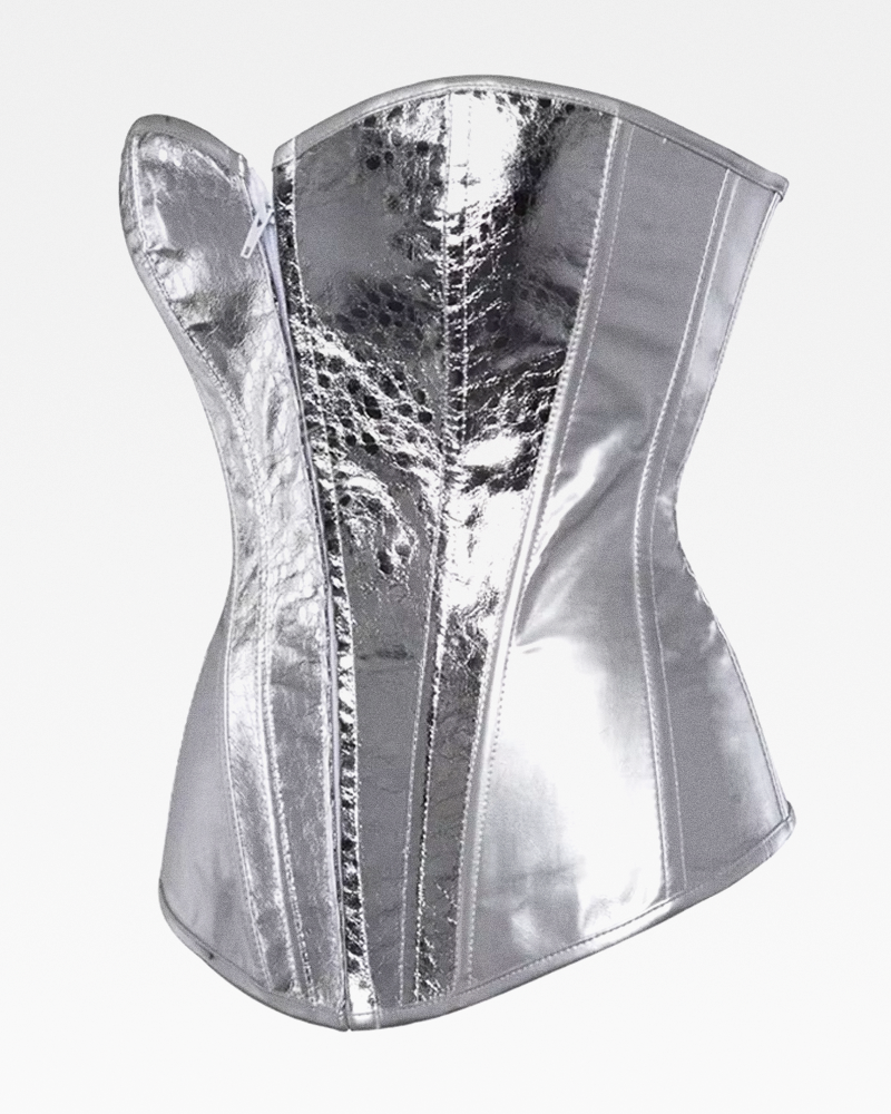 Corset argenté