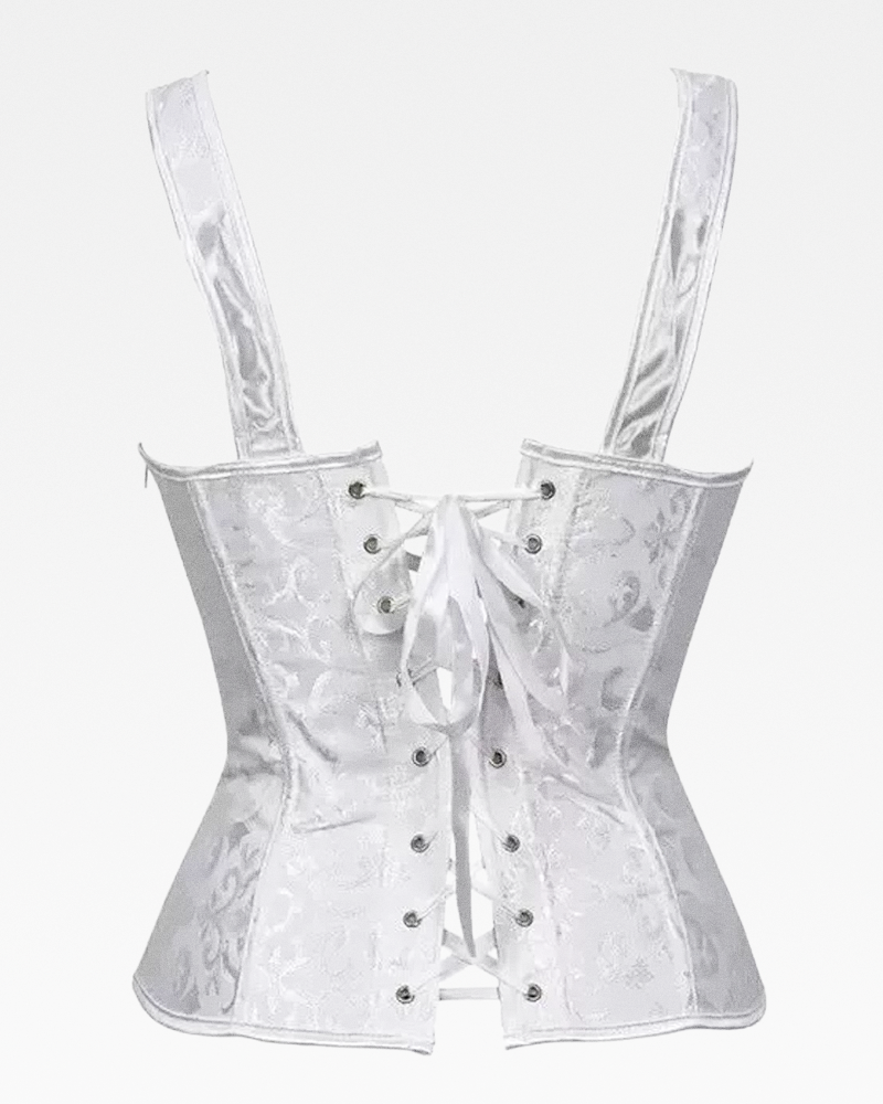 Corset blanc à bretelles