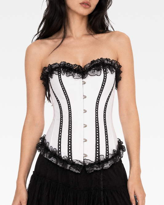 Corset blanc et noir