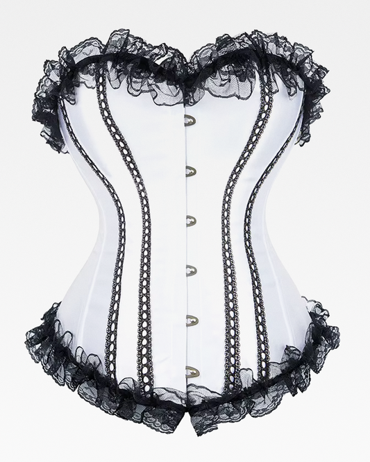 Corset blanc et noir
