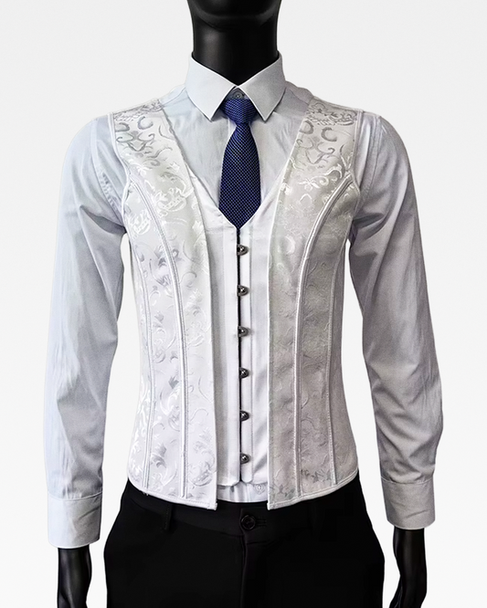 Corset blanc homme