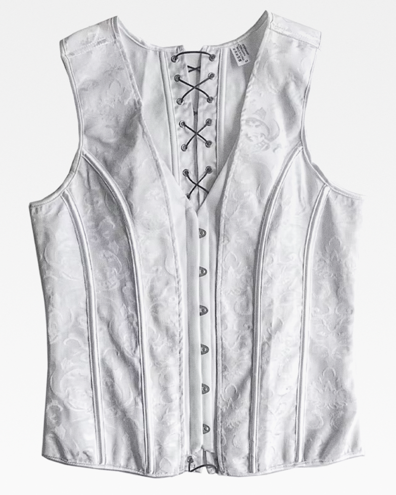 Corset blanc homme