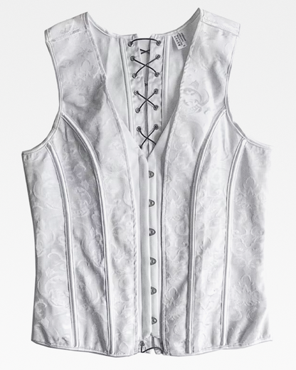 Corset blanc homme
