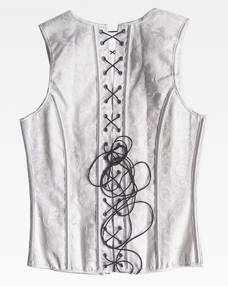 Corset blanc homme