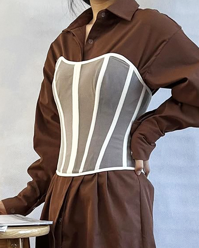Corset blanc transparent
