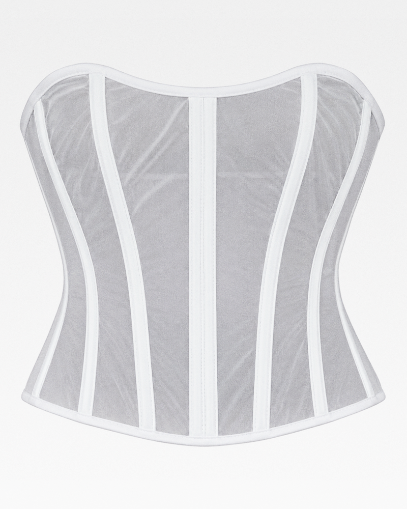 Corset blanc transparent