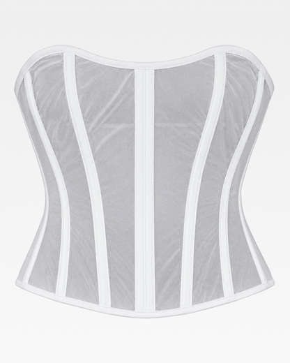 Corset blanc transparent