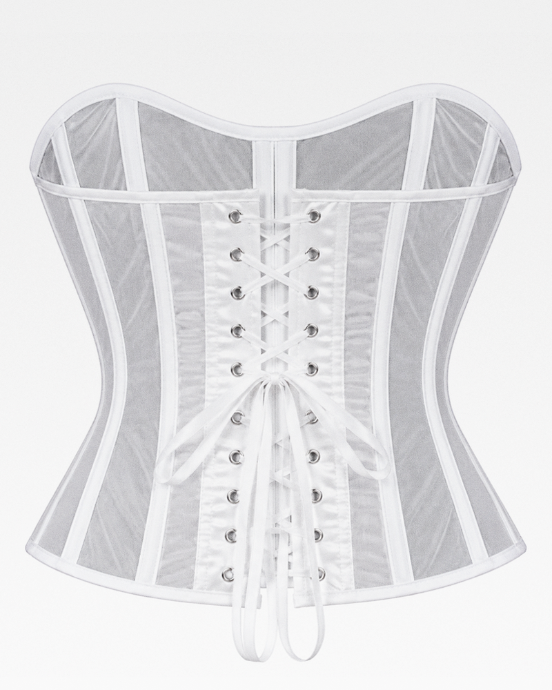 Corset blanc transparent