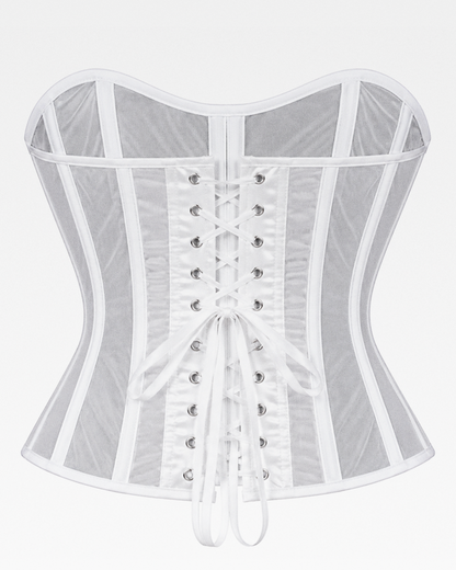 Corset blanc transparent