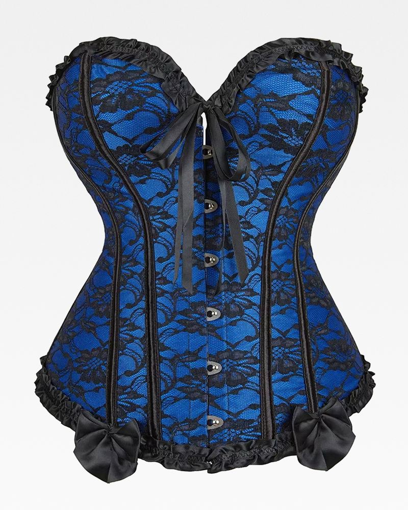 Corset bleu et noir