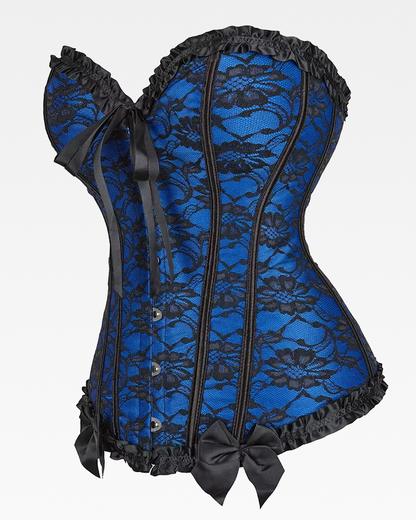 Corset bleu et noir