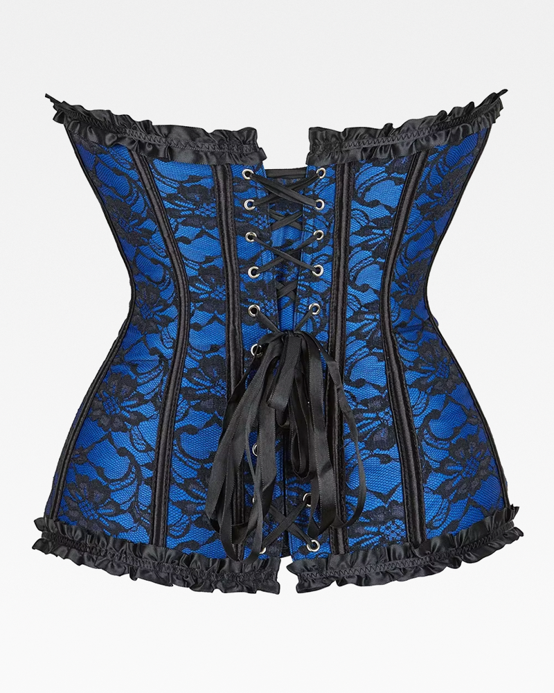 Corset bleu et noir