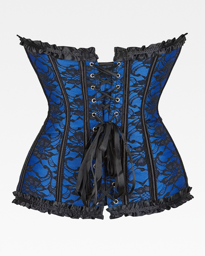 Corset bleu et noir