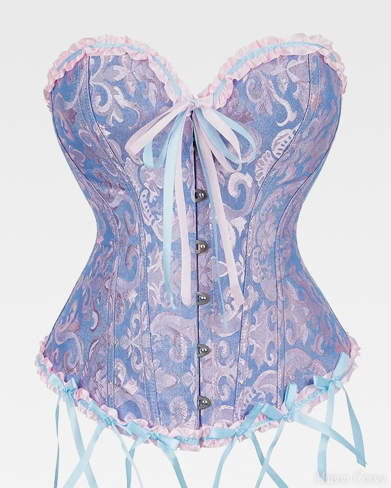 Corset bleu et rose
