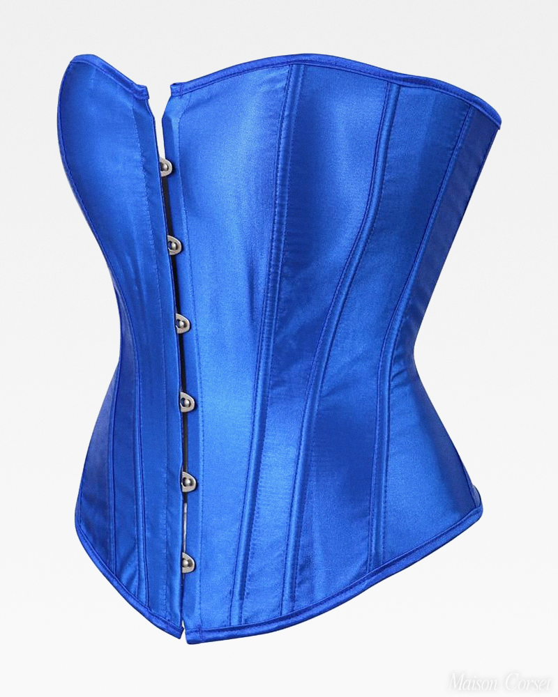 Corset bustier bleu