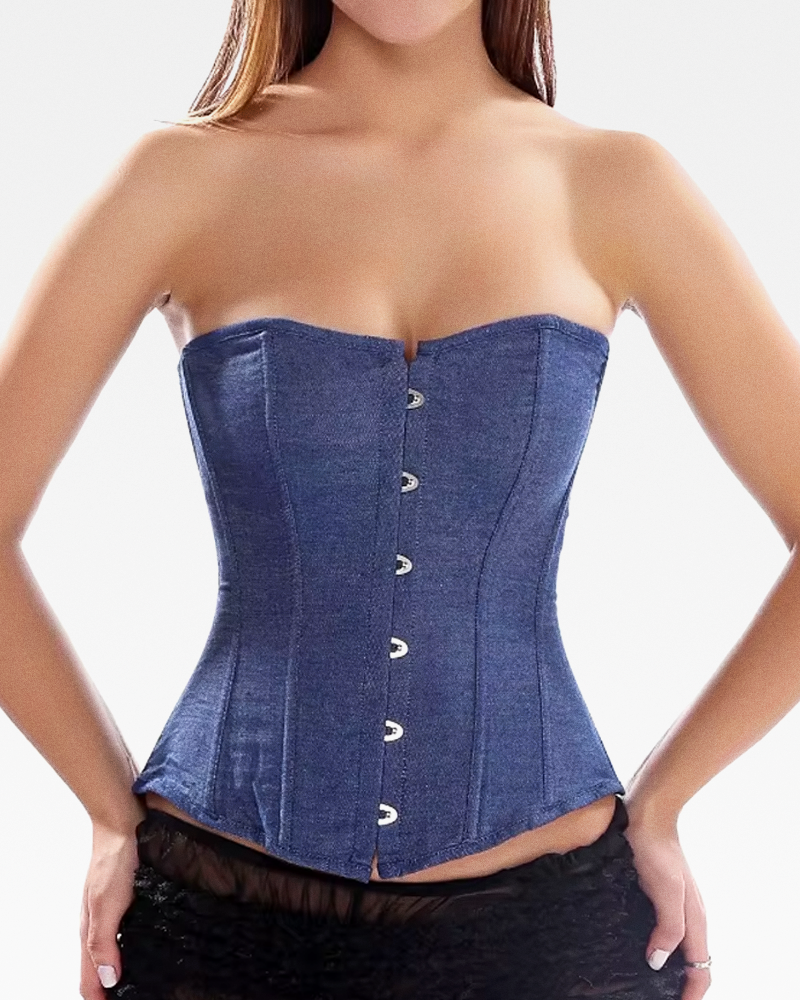 Corset bustier en jean